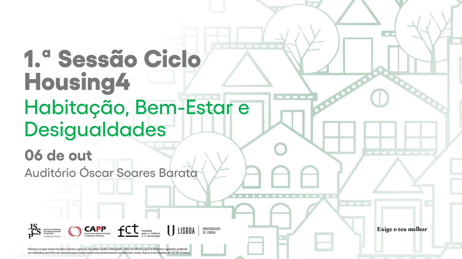 1.ª Sessão do Ciclo Housing4 | Habitação, Bem-Estar e Desigualdades